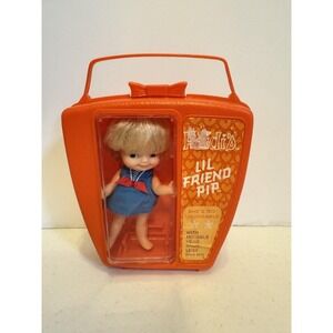 VTG REMCO POCKETBOOK DOLL PIP WITH CASE HEIDI'S LIL FRIEND 5"
